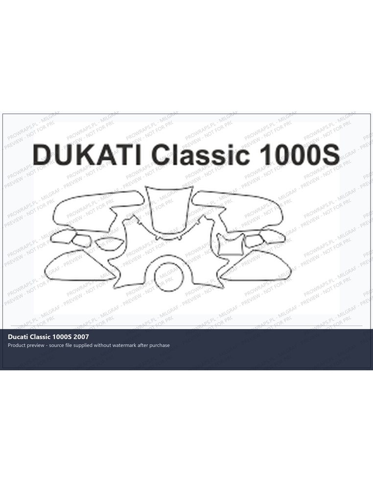 PPF Template - DUKATI Classic 1000S 2007