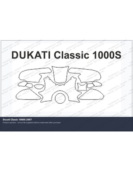 PPF Template - DUKATI Classic 1000S 2007