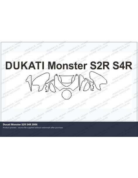 PPF Template - DUKATI Monster S2R S4R 2006