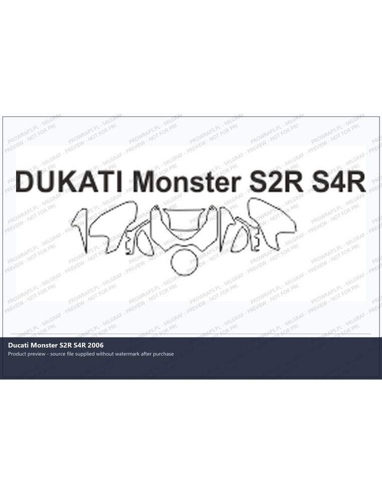 PPF Template - DUKATI Monster S2R S4R 2006