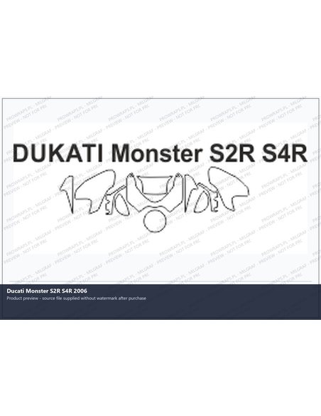 PPF Template - DUKATI Monster S2R S4R 2006