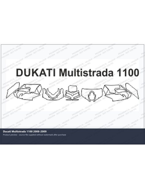 PPF Template - DUKATI Multistrada 1100 2008-2009
