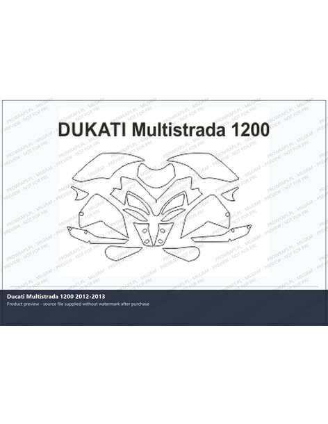 PPF Template - DUKATI Multistrada 1200 12-13