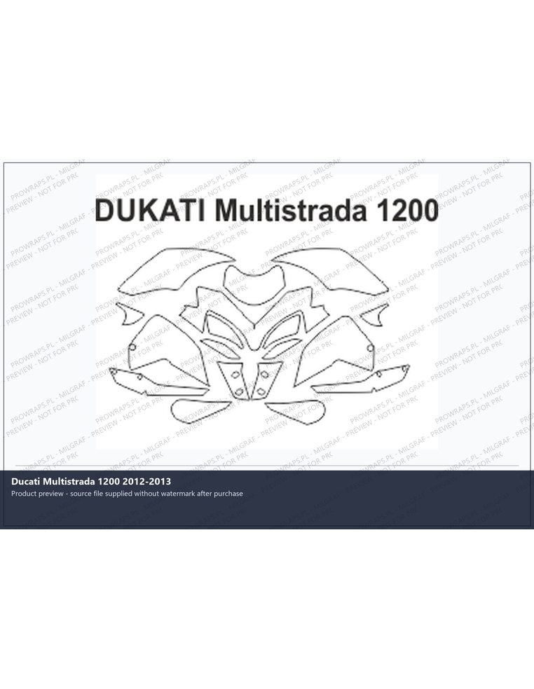 PPF Template - DUKATI Multistrada 1200 12-13