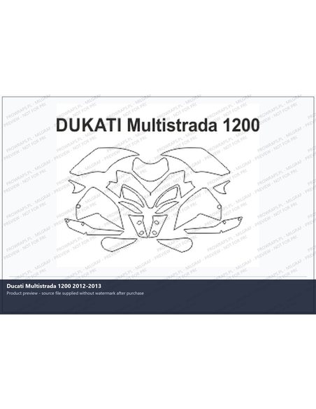 PPF Template - DUKATI Multistrada 1200 12-13