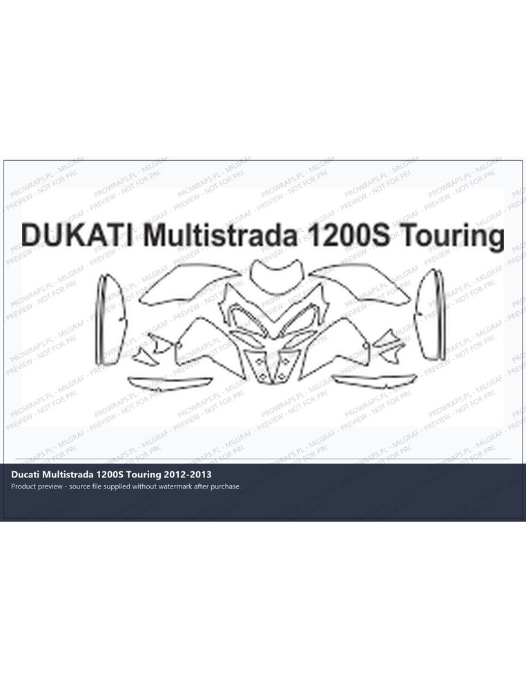PPF Template - DUKATI Multistrada 1200S Touring 12-2013 2 cdr