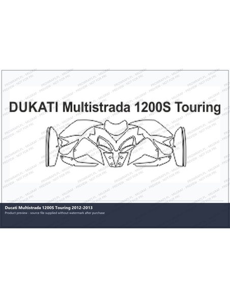 PPF Template - DUKATI Multistrada 1200S Touring 12-2013