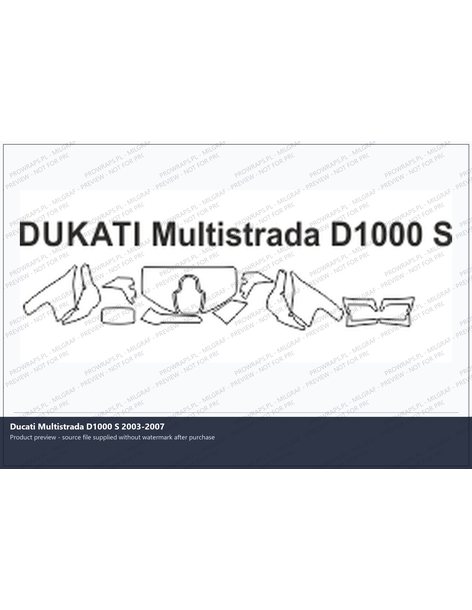 PPF Template - DUKATI Multistrada D1000 S 2003-2007