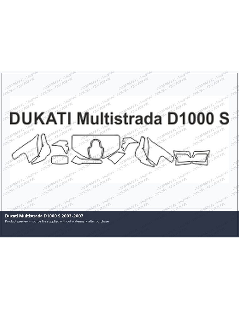 PPF Template - DUKATI Multistrada D1000 S 2003-2007