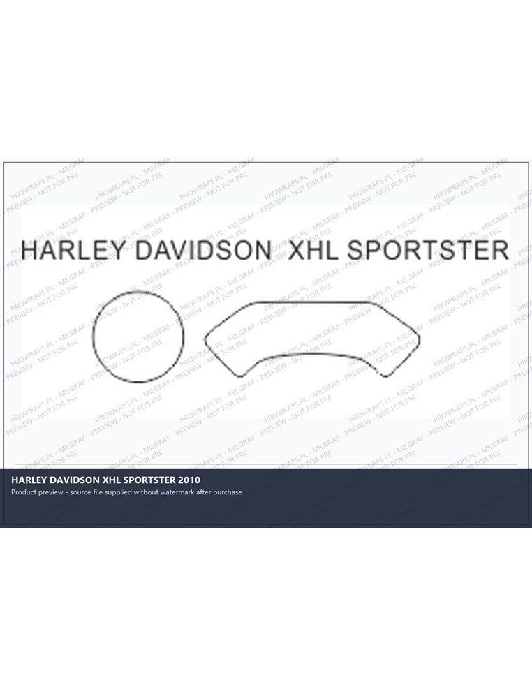 PPF Template - HARLEY DAVIDSON XHL SPORTSTER 2010