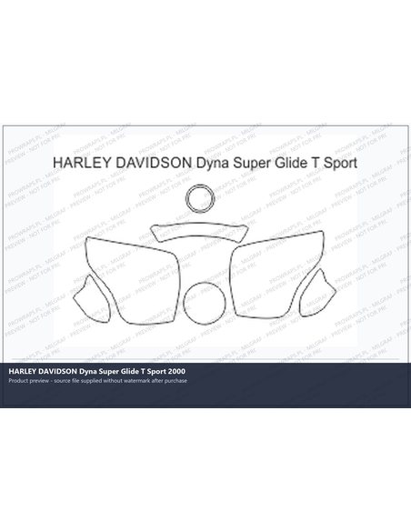 PPF Template - HARLEY DAVIDSON Dyna Super Glide T Sport 2000
