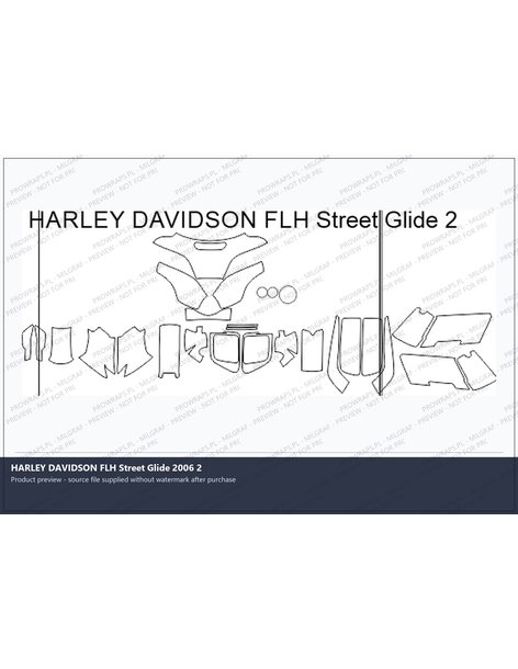 PPF Template - HARLEY DAVIDSON FLH Street Glide 2006 2