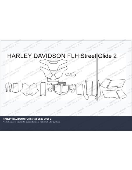 PPF Template - HARLEY DAVIDSON FLH Street Glide 2006 2
