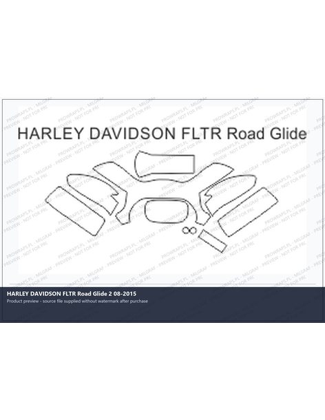 PPF Template - HARLEY DAVIDSON FLTR Road Glide 2 08-2015