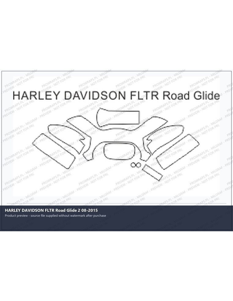 PPF Template - HARLEY DAVIDSON FLTR Road Glide 2 08-2015