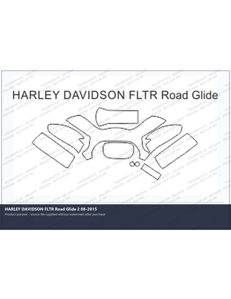PPF Template - HARLEY DAVIDSON FLTR Road Glide 2 08-2015
