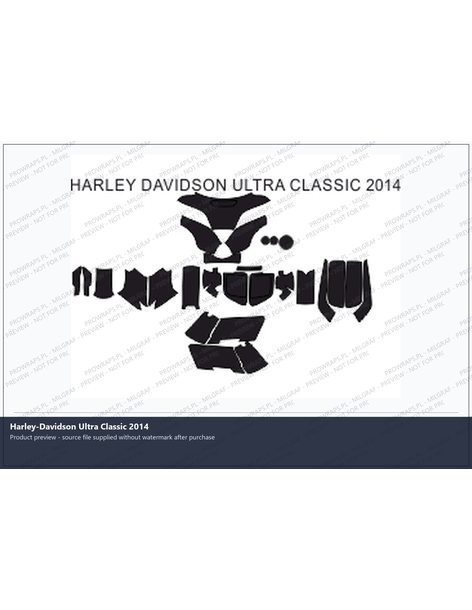 PPF Template - HARLEY DAVIDSON ULTRA CLASSIC 2014