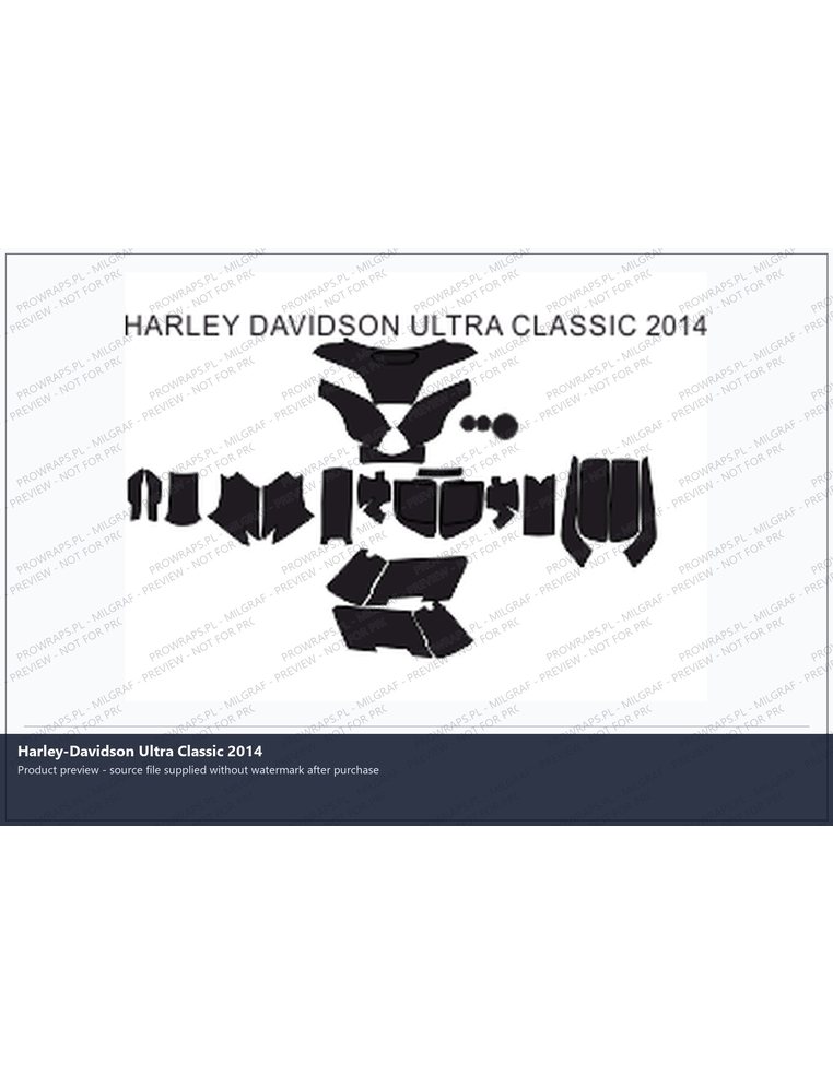 PPF Template - HARLEY DAVIDSON ULTRA CLASSIC 2014