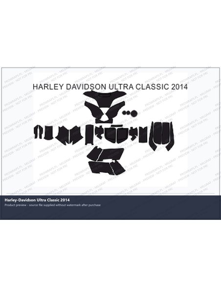 PPF Template - HARLEY DAVIDSON ULTRA CLASSIC 2014