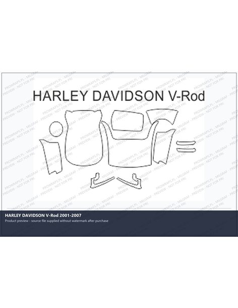 PPF Template - HARLEY DAVIDSON V-Rod 2001-2007