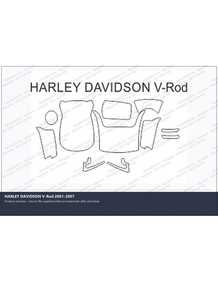 PPF Template - HARLEY DAVIDSON V-Rod 2001-2007