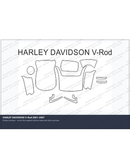 PPF Template - HARLEY DAVIDSON V-Rod 2001-2007