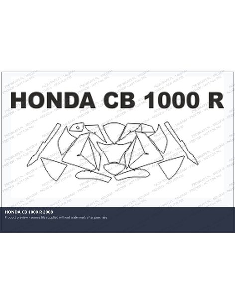 PPF Template - HONDA CB 1000 R 2008