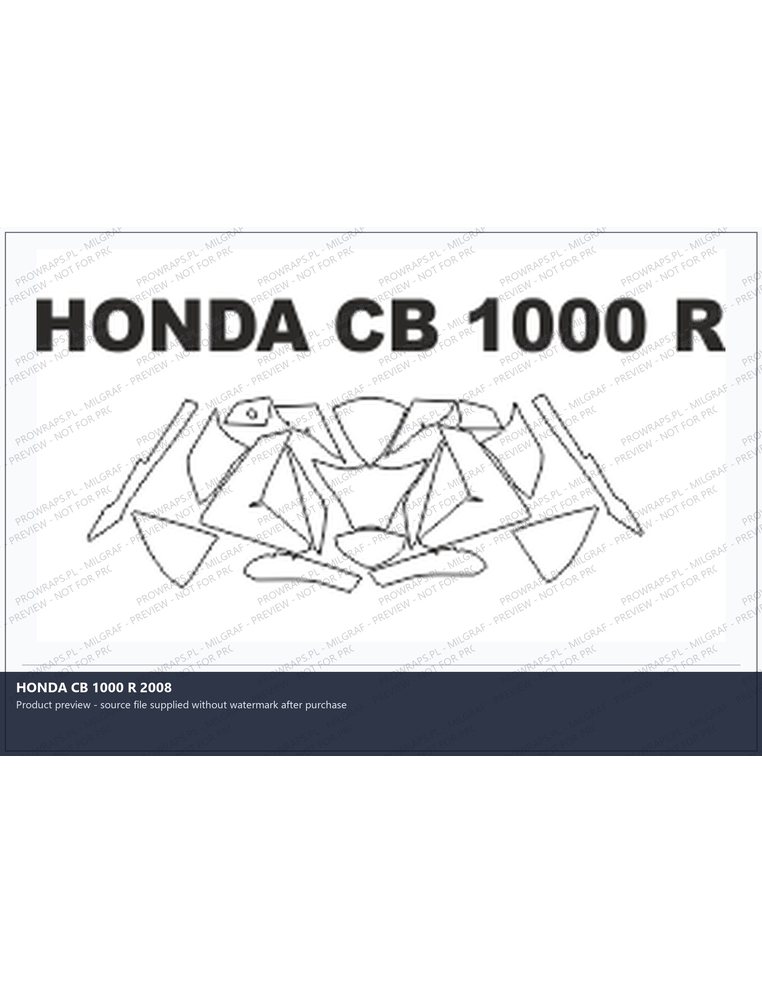 PPF Template - HONDA CB 1000 R 2008