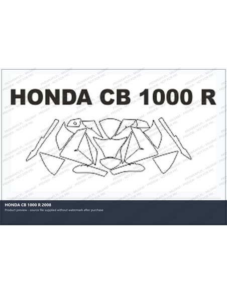 PPF Template - HONDA CB 1000 R 2008