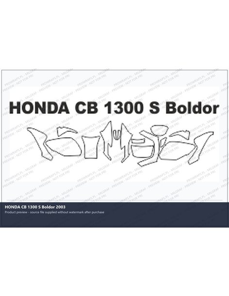 PPF Template - HONDA CB 1300 S Boldor 2003