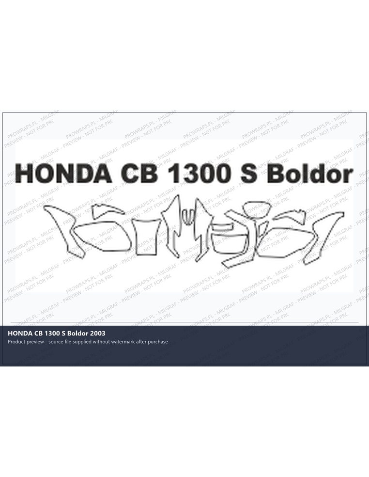 PPF Template - HONDA CB 1300 S Boldor 2003