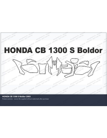 PPF Template - HONDA CB 1300 S Boldor 2003