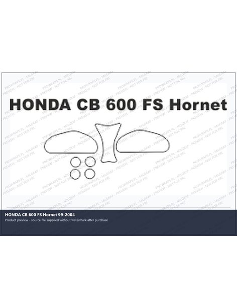 PPF Template - HONDA CB 600 FS Hornet 99-2004