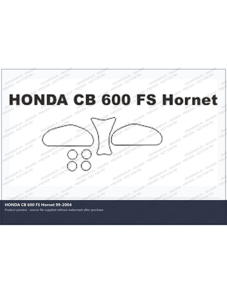 PPF Template - HONDA CB 600 FS Hornet 99-2004