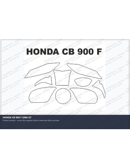 PPF Template - HONDA CB 900 F 2006-07