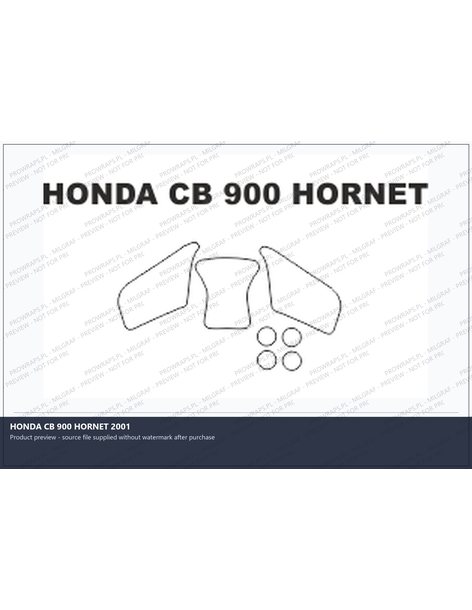 PPF Template - HONDA CB 900 HORNET 2001