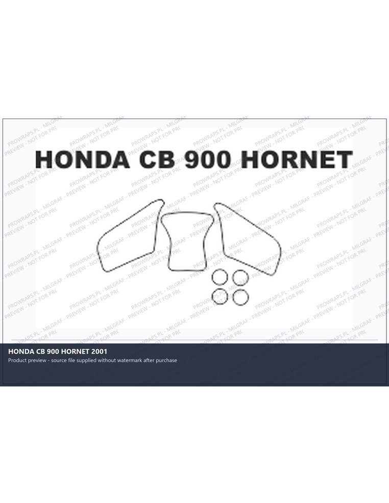 PPF Template - HONDA CB 900 HORNET 2001