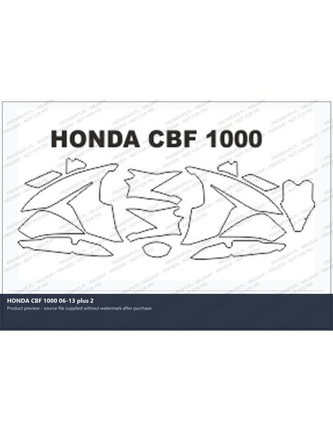 PPF Template - HONDA CBF 1000 06-13 plus 2