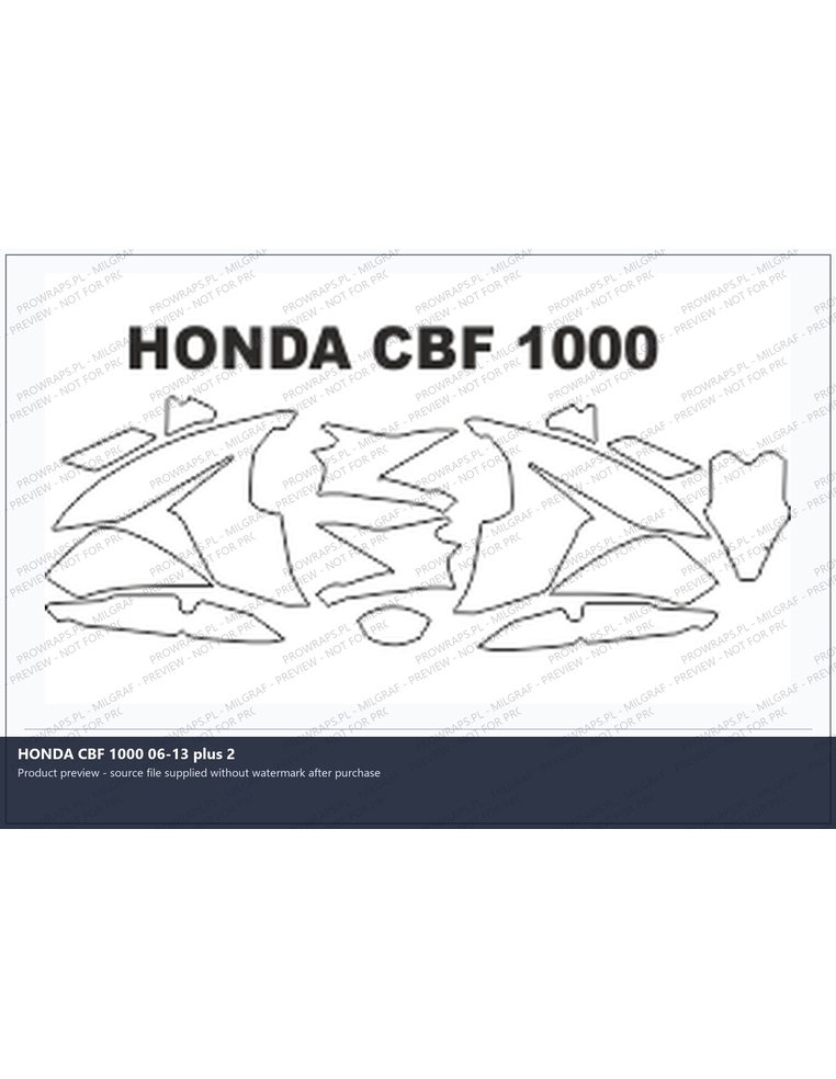 PPF Template - HONDA CBF 1000 06-13 plus 2