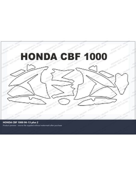 PPF Template - HONDA CBF 1000 06-13 plus 2