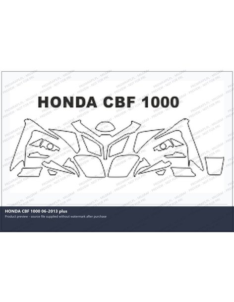 PPF Template - HONDA CBF 1000 06-2013 plus