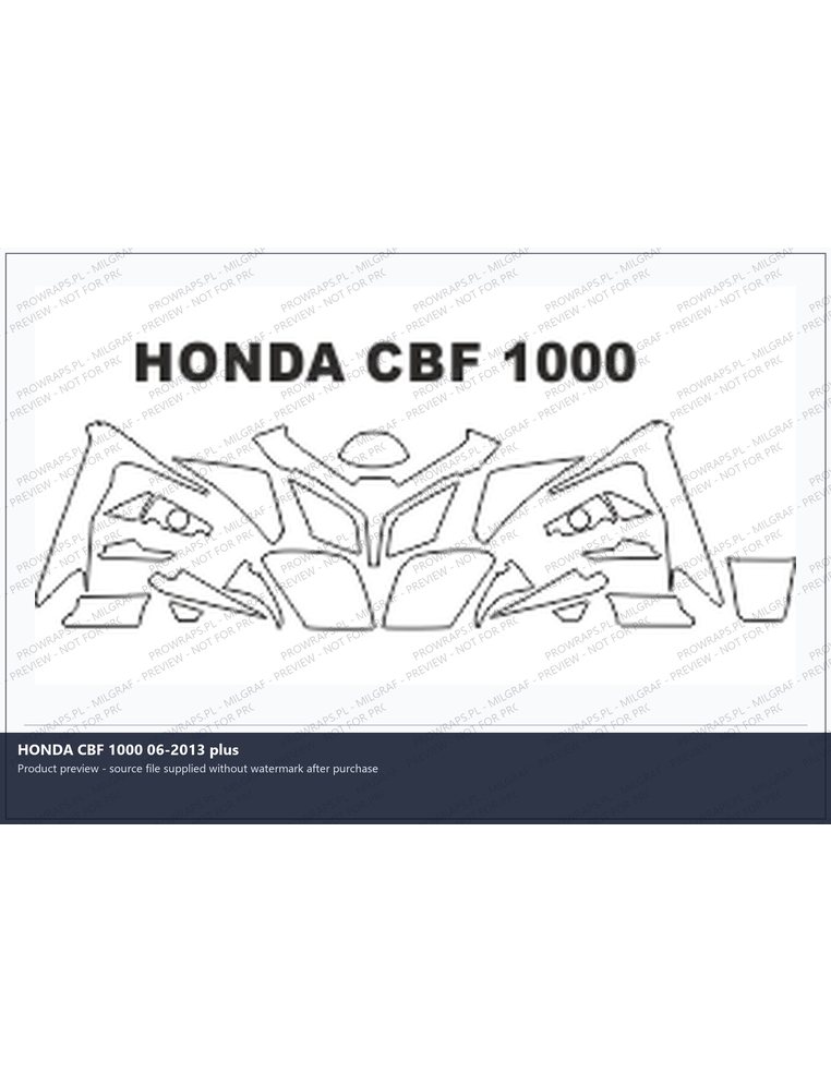 PPF Template - HONDA CBF 1000 06-2013 plus