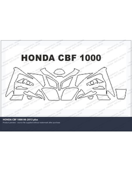 PPF Template - HONDA CBF 1000 06-2013 plus