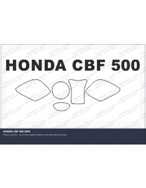 PPF Template - HONDA CBF 500 2005