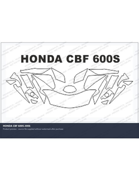 PPF Template - HONDA CBF 600S 2006