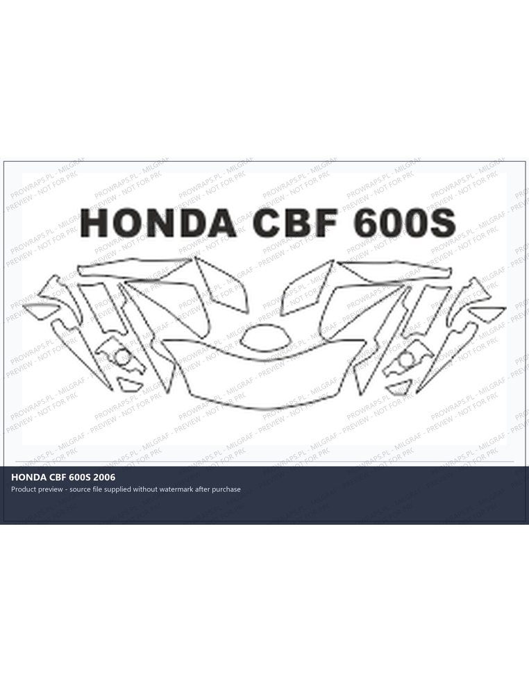 PPF Template - HONDA CBF 600S 2006