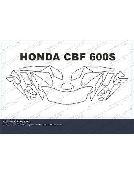 PPF Template - HONDA CBF 600S 2006