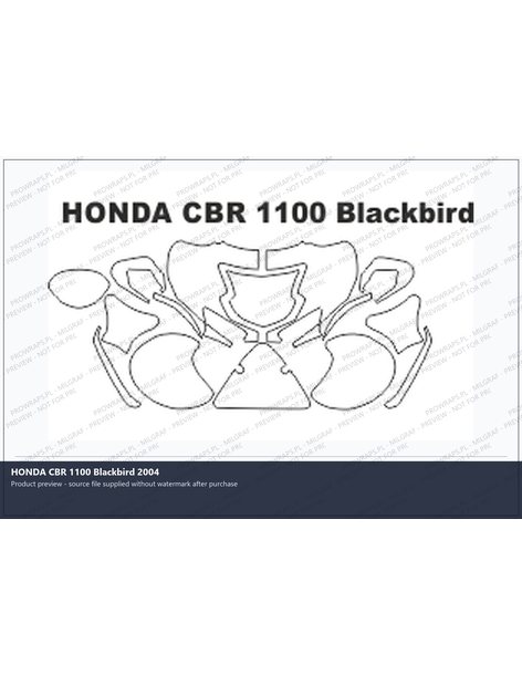 PPF Template - HONDA CBR 1100 Blackbird 2004