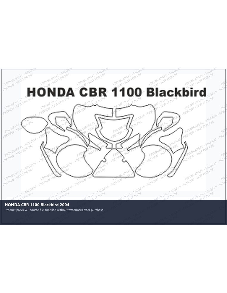 PPF Template - HONDA CBR 1100 Blackbird 2004