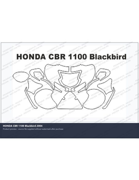 PPF Template - HONDA CBR 1100 Blackbird 2004